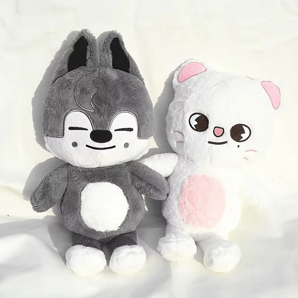 50cm Kpop Skzoo Plush Toy Wolfchan Kawaii Cartoon Stuffed Animal Plushie Doll Large Size Kids Babies Sleeping Pillow Gift