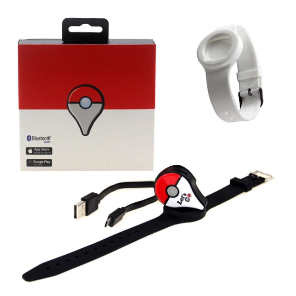 Rechargeable Go Plus Auto Catch Go Bluetooth Wristband - Red Pokeball