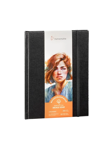 Libreta Acuarela Deckle Edge 100% Algodón 250gr 30 Hojas