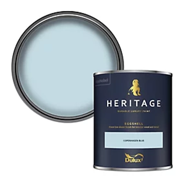 Dulux Heritage Copenhagen Blue Eggshell Multi-surface Wall paint, 750ml