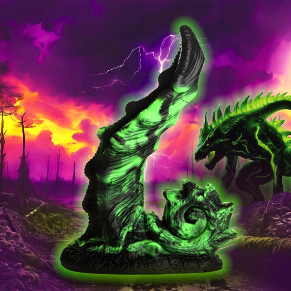 Glowzilla Glow-In-The-Dark Silicone Dildo - Creature Cocks
