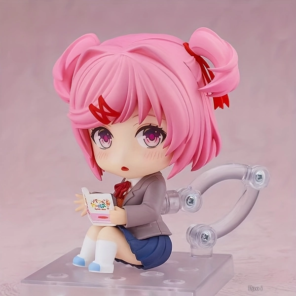 Random Style Figure, Cute Anime Game Character Collectible Statue - Pink Hair, Interchangeable Faces, Movable Limbs, Detailed School Uniform Design, Perfect for Display And Gifts (Christmas, Halloween, Birthday), Anime Character