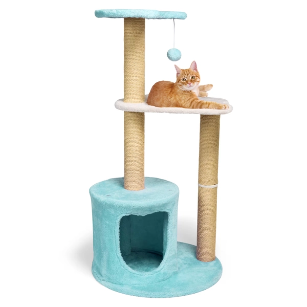 EveryYay Cloud & Moon Novelty 3-Level Cat Tree, 36" H
