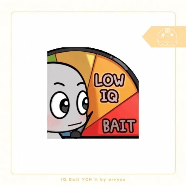 IQ-Bait YCH Emote by aivy ☂️ (@aivysu)