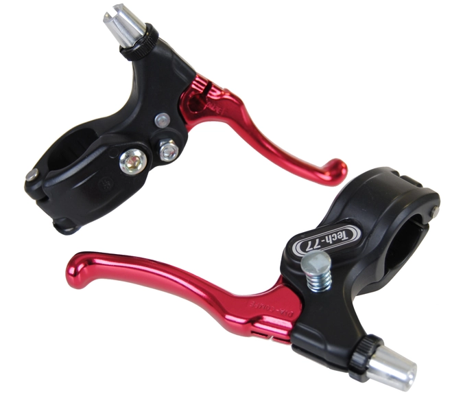 Dia-Compe Tech 77 LOCKING BMX bicycle brake levers lever set BLACK RED 