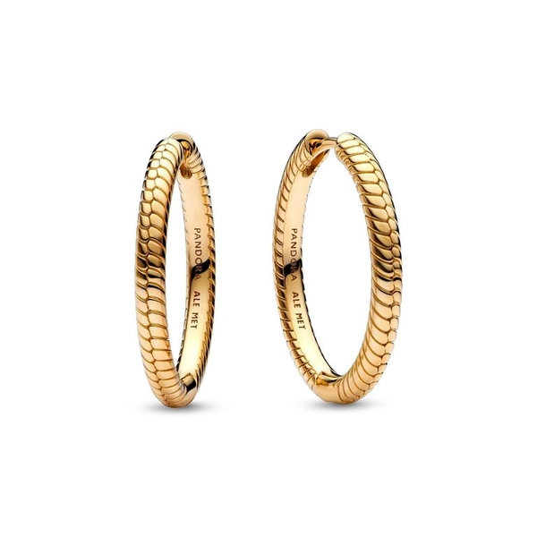 Pandora Moments Hoop Earrings Gold Plated