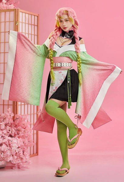 KNY Love Hashira Derivative Classic Japanese-style Dress and Skirt with Top and Waist Belt