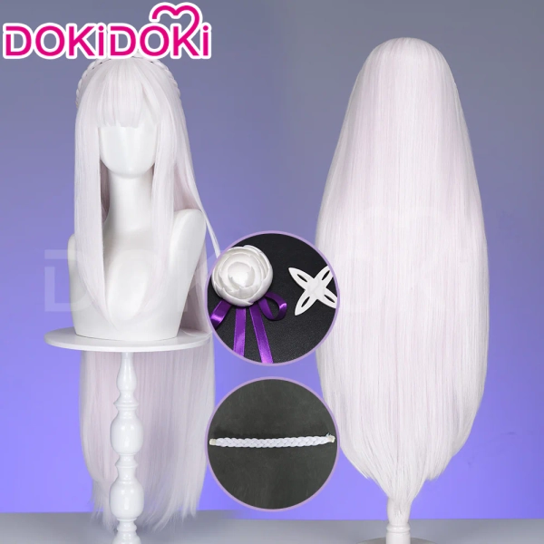 【Ready For Ship】DokiDoki Anime Cosplay Wig / Headwear Women Long White