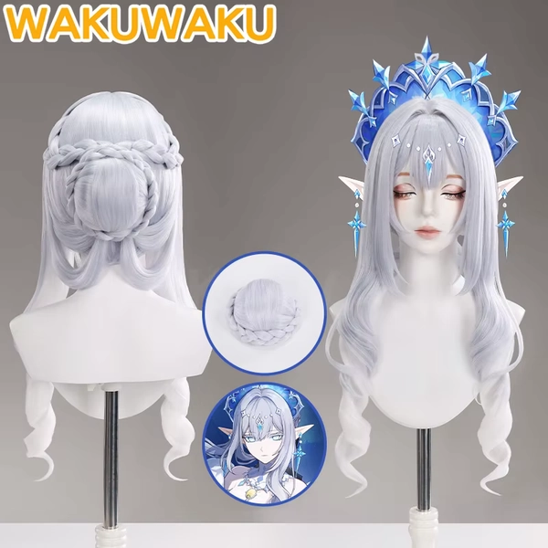 Parrucca Cosplay Tsaritsa Anastasya Feodorovna Snezhnaya Gioco Genshin Impact WakuWaku Donna Cryo Archon Capelli di Halloween - AliExpress 200000532