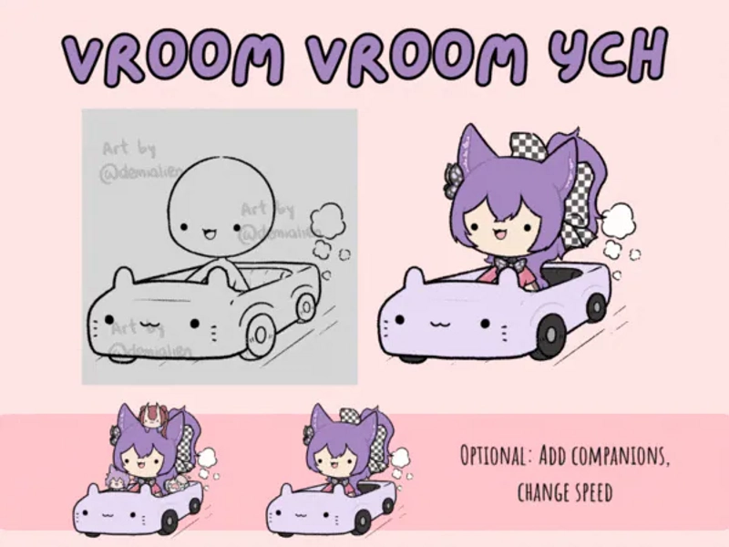 ART - Vroom vroom YCH by demialien (@demialien)