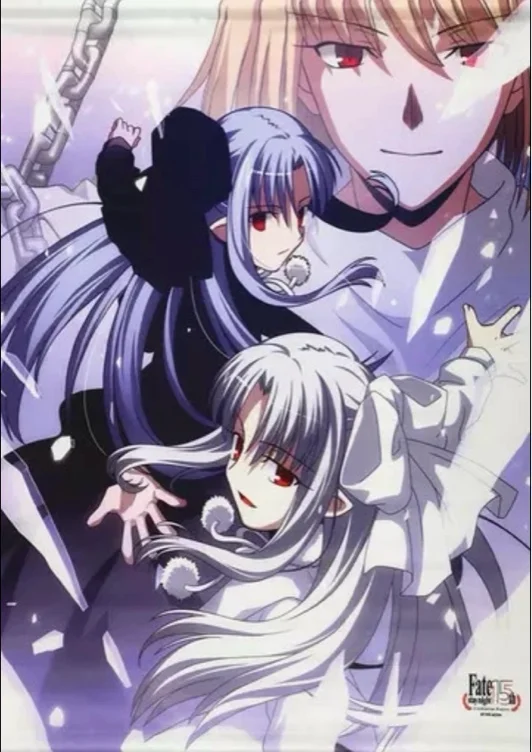 Type-Moon Melty Blood Tapestry Black Ren White Ren Arcueid Illustration