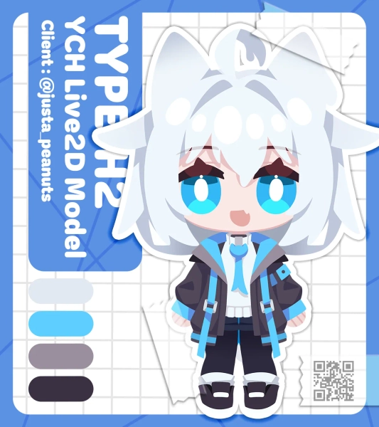 [Type-H2] YCH Live2D Model Art+Rig by GlycoProduction (@GlycoProduction)