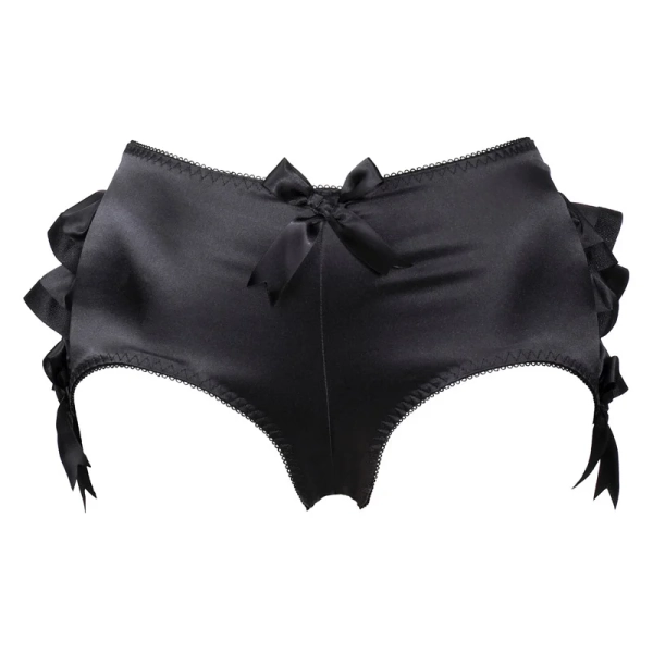 Black Widow Satin Frill Shorts