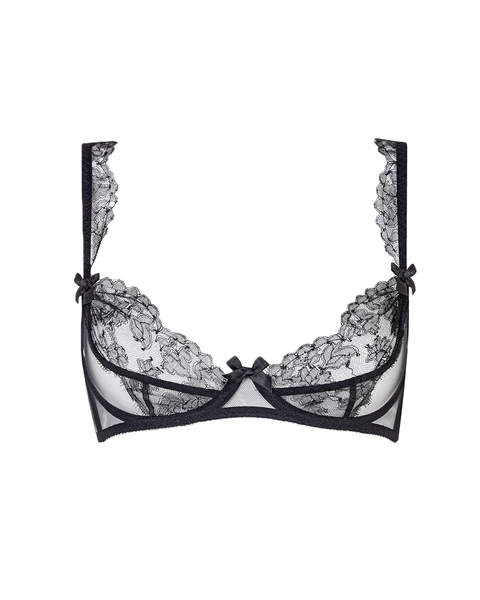 Willa Plunge Non Padded Bra in Black | By Agent Provocateur