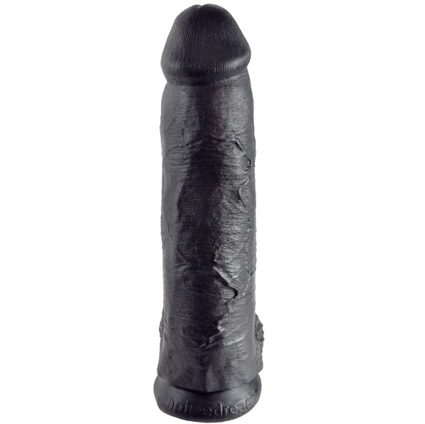 KING COCK - DILDO BLACK WITH BALLS 30.48 CM