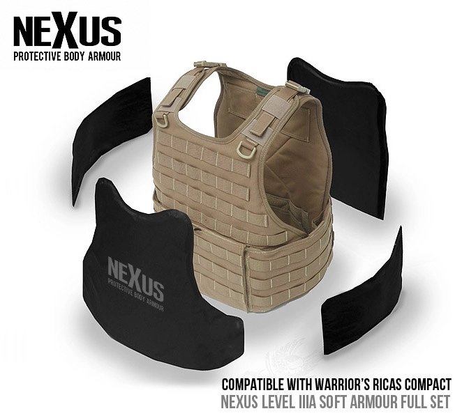 Nexus QRC/RICAS Compact Level IIIa Soft Armour Front, Back & Sides