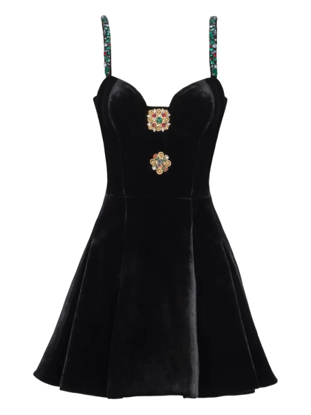 Balmain jewel-embellished velvet dress | 34