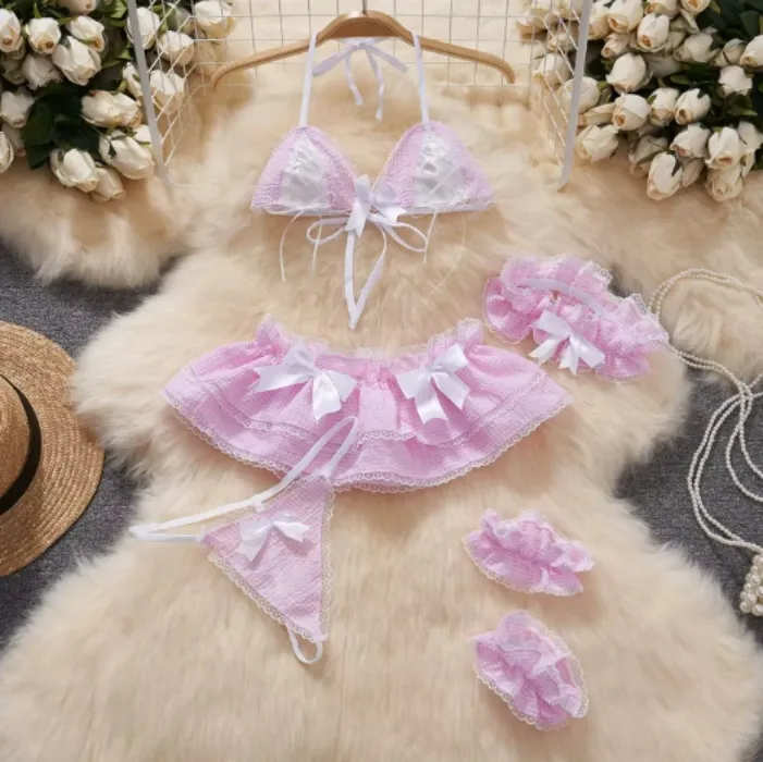 Kawaii pink lingerie 