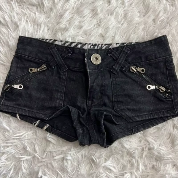 Hip hop fashion street clothing graphic printing style women black shorts ins y2k goth slim denim shorts - AliExpress 200000345