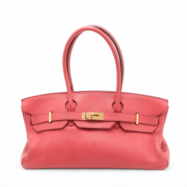 Hermès Shoulder Birkin Taurillon Clemence Bougainvillier Gold Metal Fittings □O:
