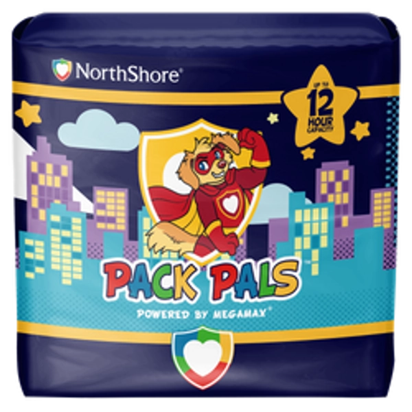 NorthShore PACK PALS 12-Hour Printed Adult Diapers with Tabs