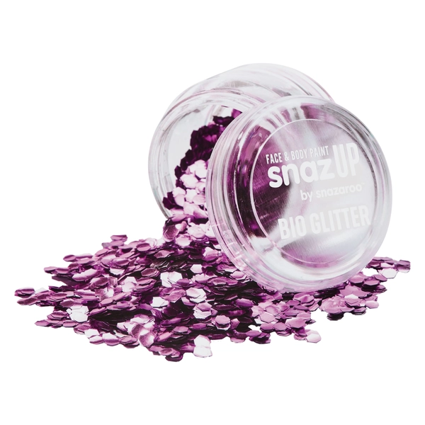 Snazaroo Face & Body Bio Glitter - Fuchsia, Chunky, 3 g