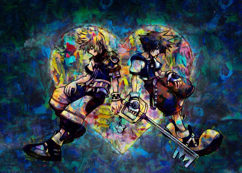'Kingdom Hearts' Poster, picture, metal print, paint by Manga no Mango | Displate