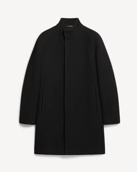 Theory Belvin Coat in Textured Wool-Blend Melton