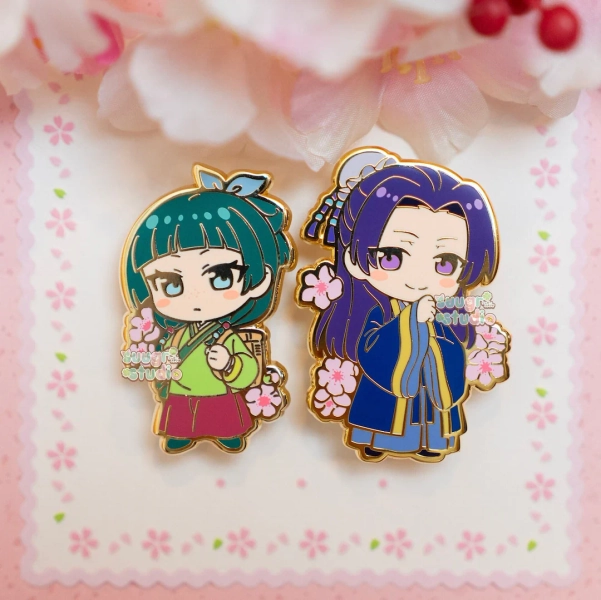 Maomao and Jinshi Hard Enamel Pin, Valentine's Day Gift - Etsy