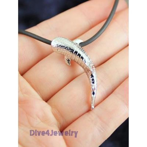 Whale Shark Necklace Sterling Silver Whaleshark Pendant Ocean Marine Beach Lover Scuba Diver Jewellery Gift