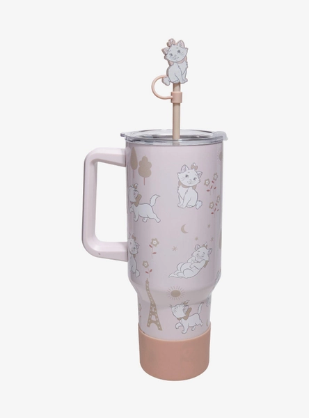 Disney The Aristocats Marie Paris Icons Straw Tumbler With Handle — BoxLunch Exclusive