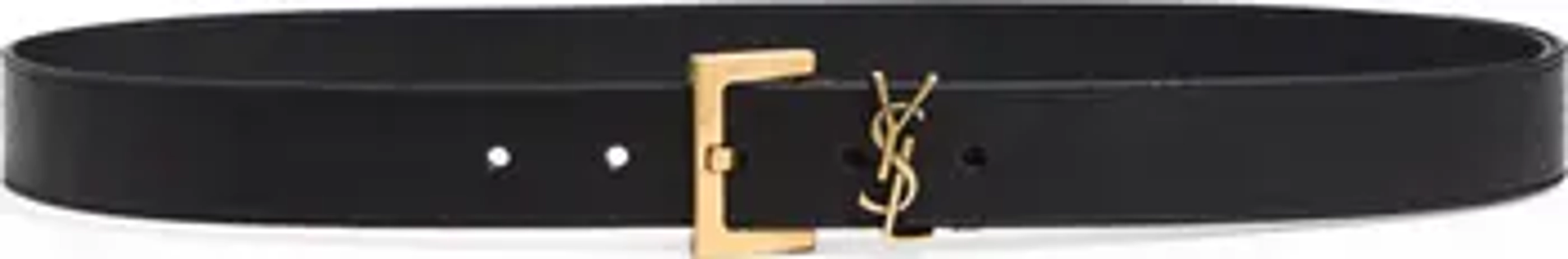 Cassandre Logo Leather Belt