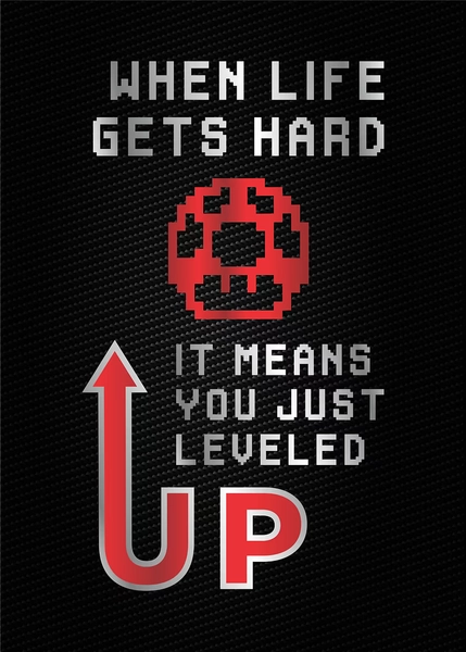 'level up gamer' Poster, picture, metal print, paint by Greatest of All Time Poster | Displate