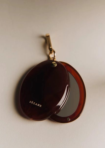 Juliette Michela Mirror Keychain - Caramel