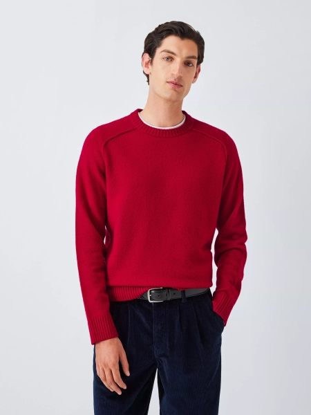 John Lewis Lambswool Rich Reverse Seam Crew Neck Jumper