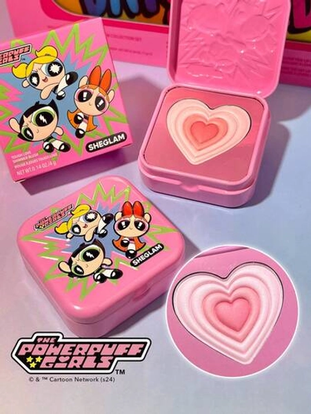 The Powerpuff Girls X SHEGLAM Tough Love Shimmer Blush-Utonium Powder Blush Powder Soft Pigmento Natural NãO Oleoso Maquiagem Facial MescláVel Marca Beleza Maquiagem CosméTico Para Mulheres E Garotas Perfeito Para Inverno E Primavera Ideal Para Y2K Moda Elegante Adequado Para AniversáRio Natal Presente Festa De Pronto Melhor Cor