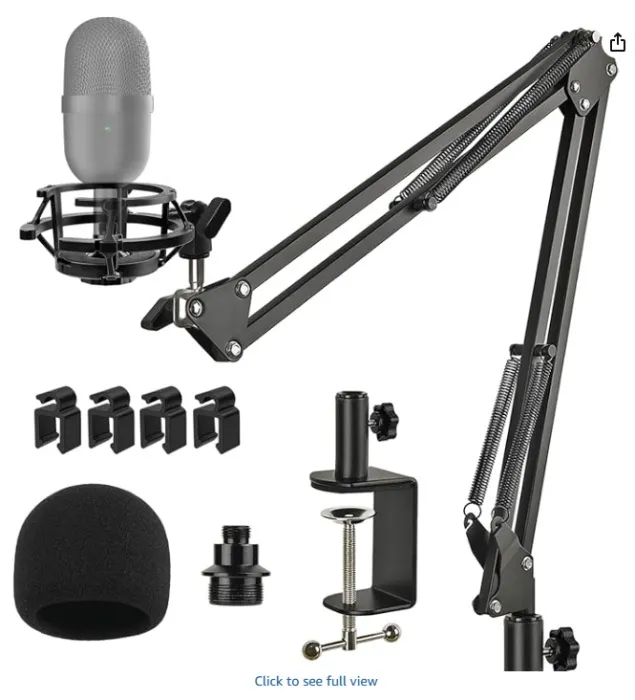 Arm Mic Stand with Pop Filter for Razer Seiren Mini