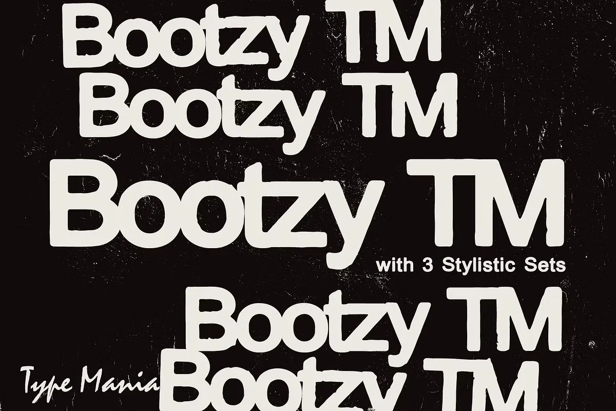 Bootzy TM – Rugged Dynamic Font