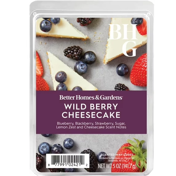 Wild Berries & Cheesecake Scented Wax Melts, Better Homes & Gardens, 5 oz (Value Size)