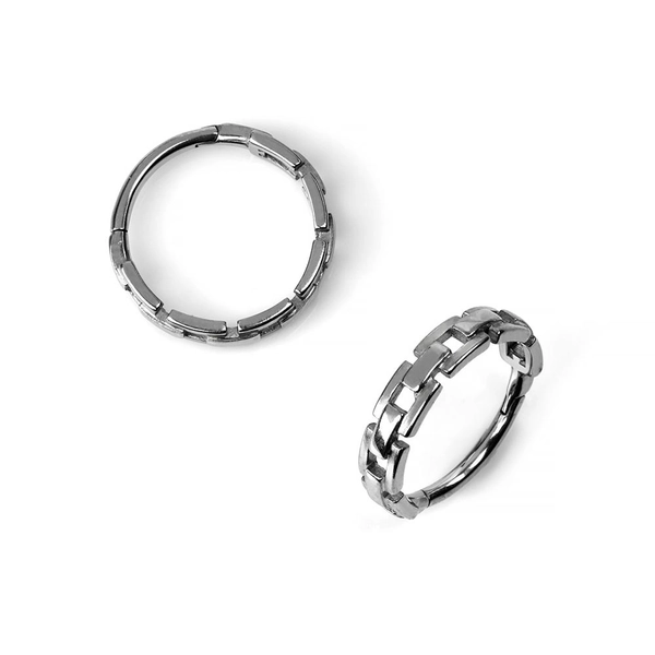 Steel Chain Link Clicker Ring