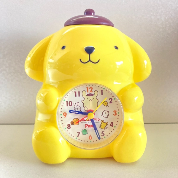 Vintage Pompompurin Sanrio Alarm Clock Small Case Works Used Tested From Japan