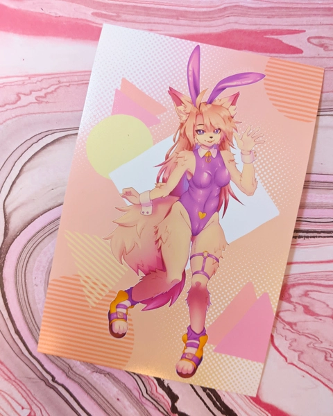 Bunny Amber Space Leaper Giclée 4"x6" Print