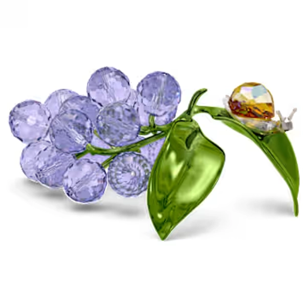 Idyllia Snail and Blueberries Swarovski Crystal