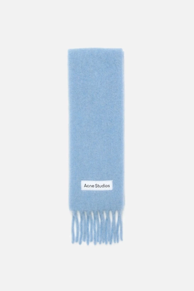 Skinny mohair scarf - Light blue