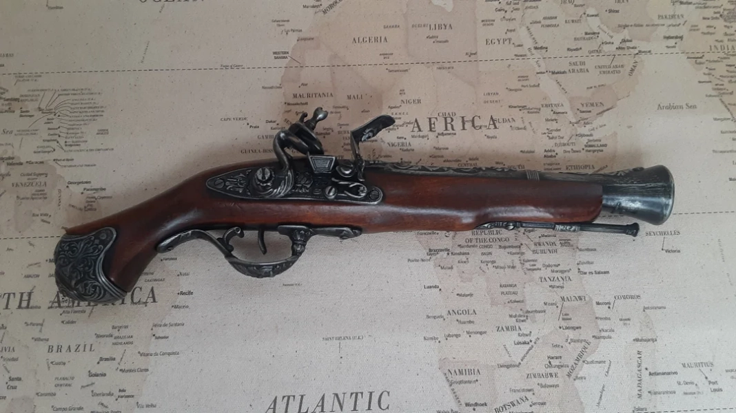 Steampunk Style Pirate's Aged Pewter or Brass and Pewter Non Firing English Antique Reproduction Flintlock Blunderbuss - Etsy