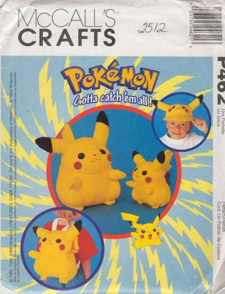Mccalls 2512 - Vintage Pikachu Plush Pattern Embroidery Files - Etsy Canada