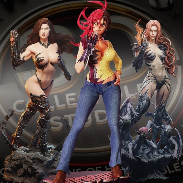 Alien Witch Custom 3D Printed Statue - Fanart Handmade & Handpainted Fantasy Figure Collectible - Etsy