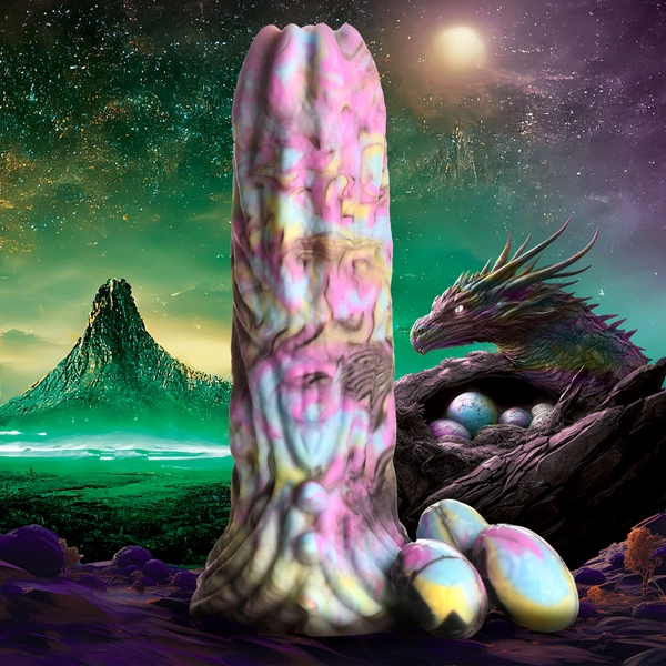 Dragon Spawn Ovipositor Silicone Dildo with Eggs - Creature Cocks