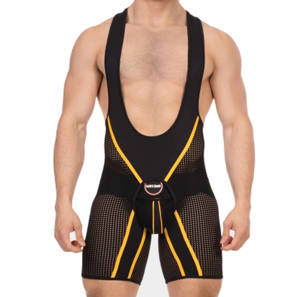 Krish Chaps Singlet - Black - Yellow