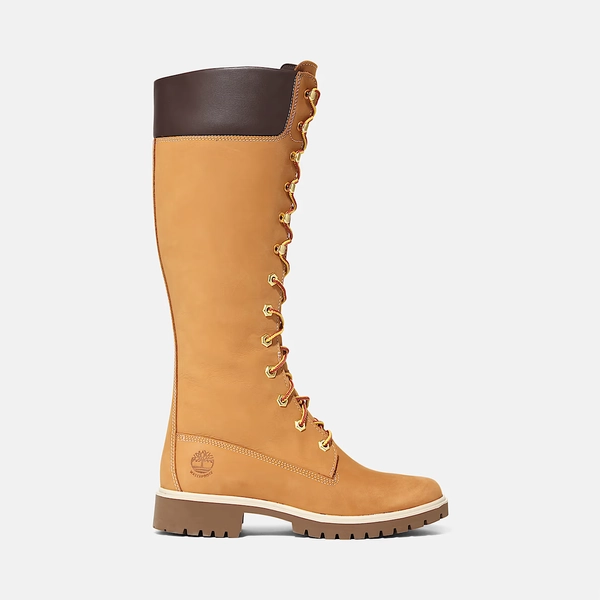 Timberland Premium 14-Inch Lace-Up Waterproof Boot for Women in Yellow